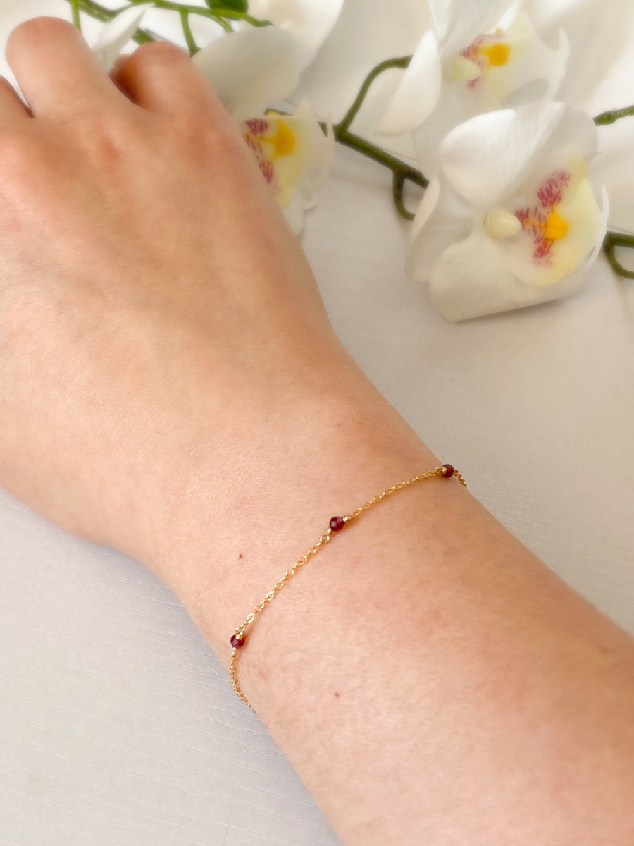 Garnet Station Bracelet – Sopharia Jewellery