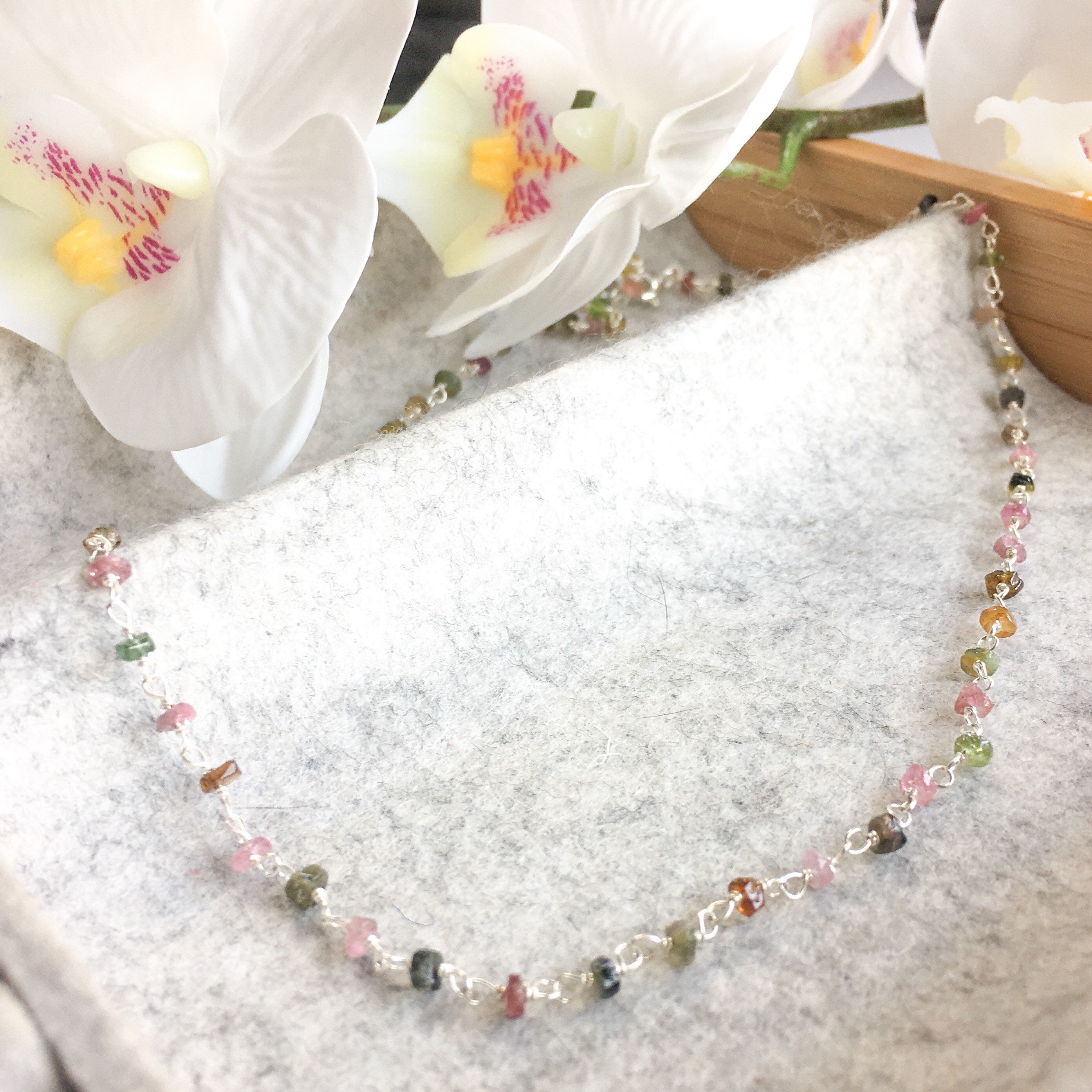 Tourmaline Rosary Necklace