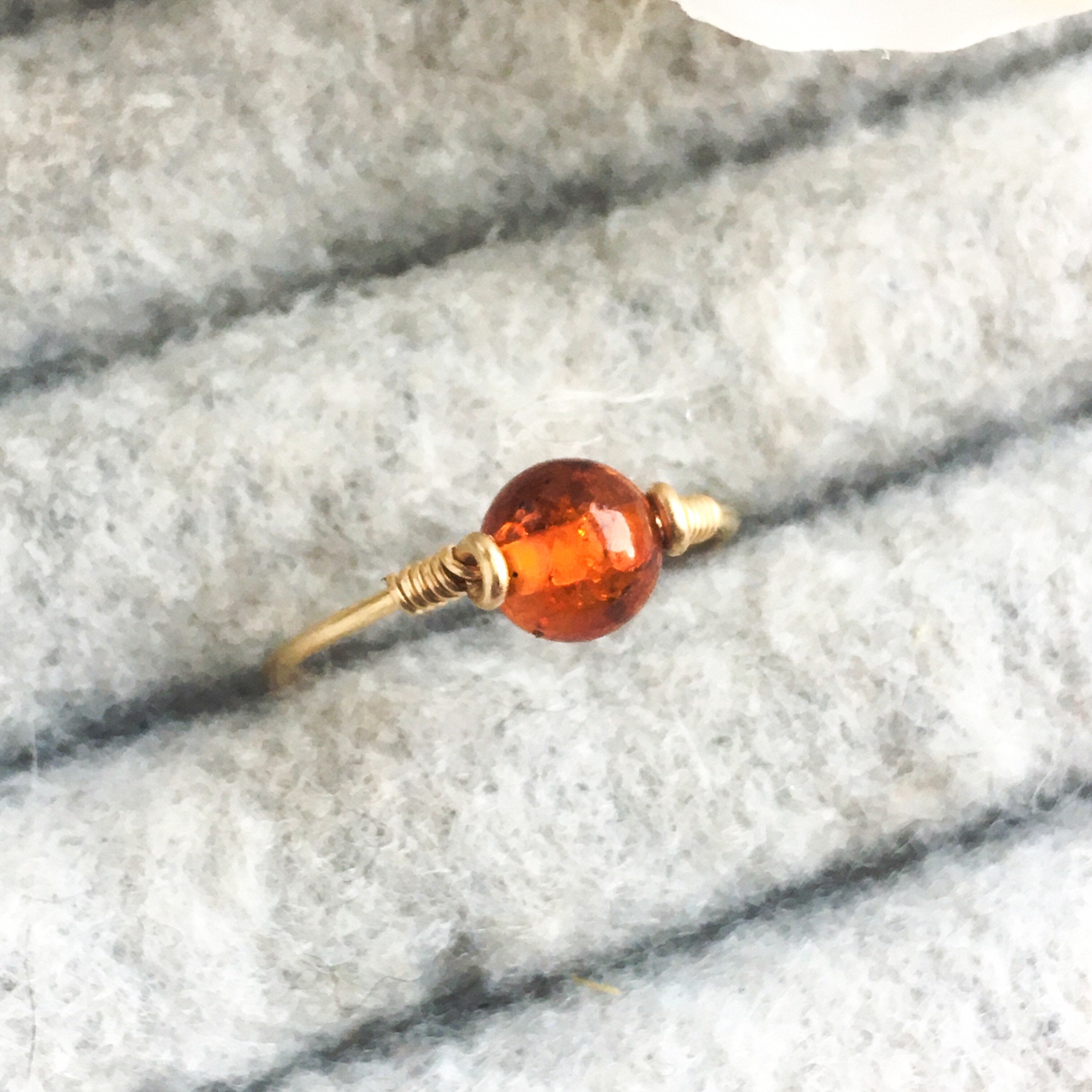 Amber Dot Ring