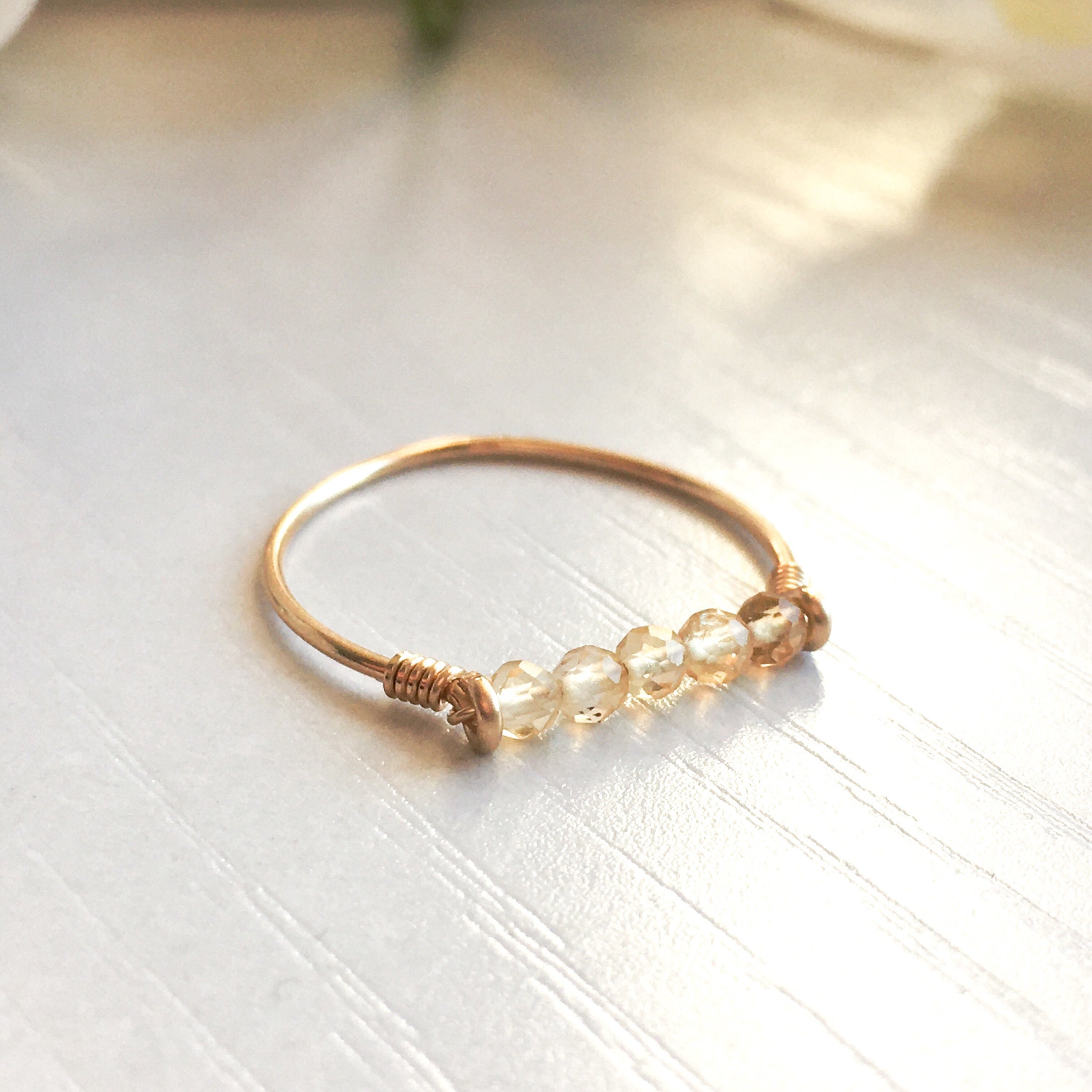 Citrine Bar Ring