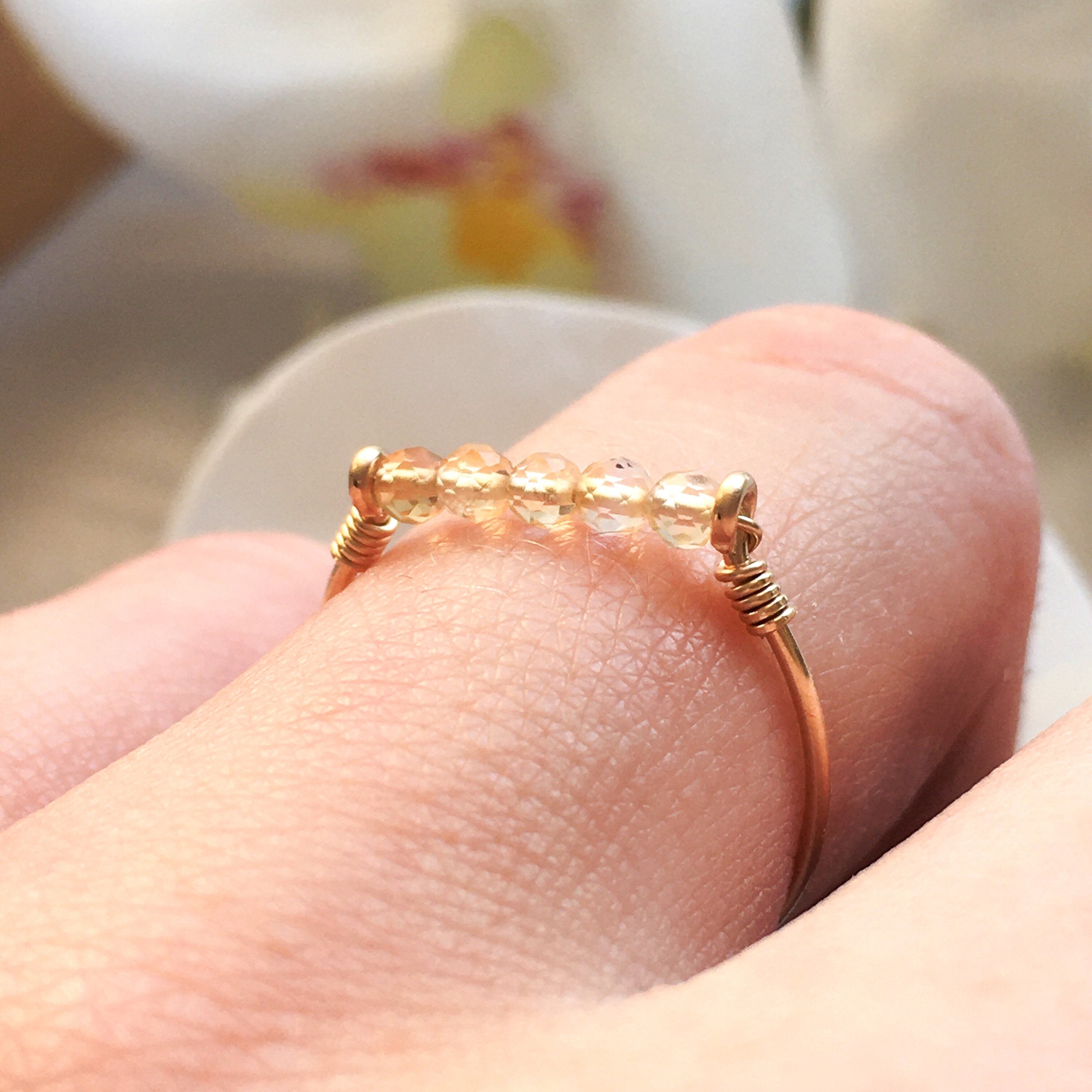 Citrine Bar Ring