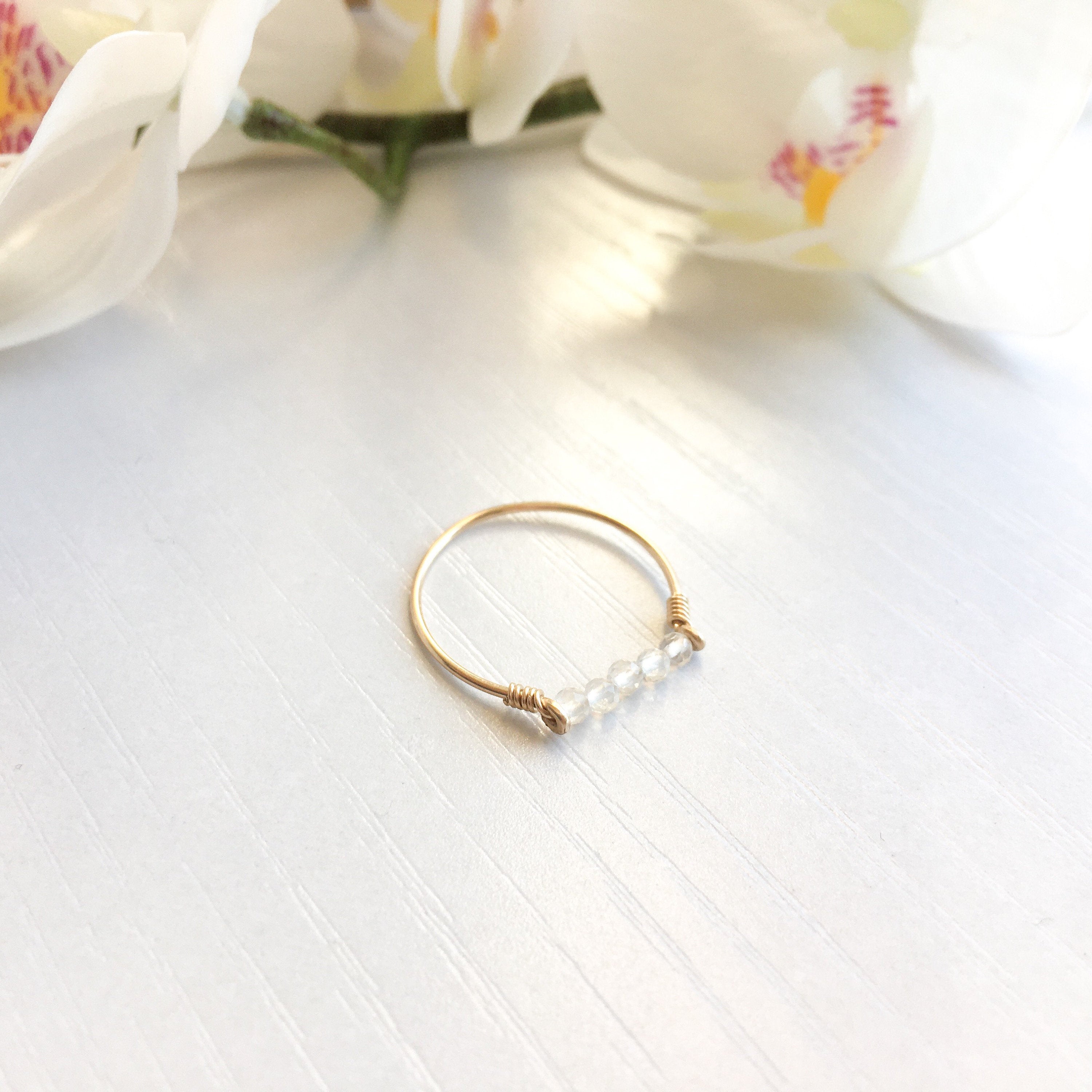 Clear Quartz Bar Ring