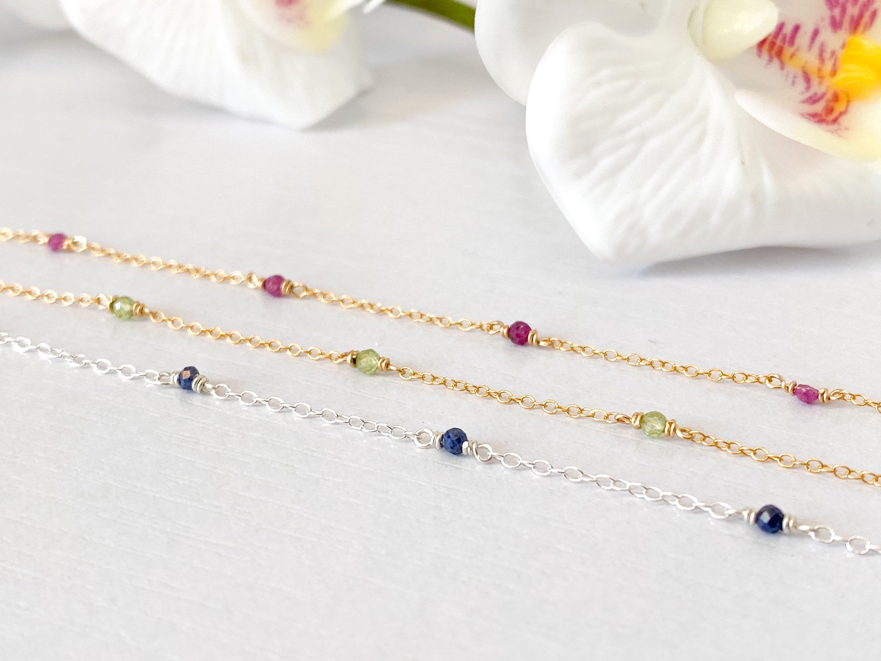 Birthstone Station Bracelet