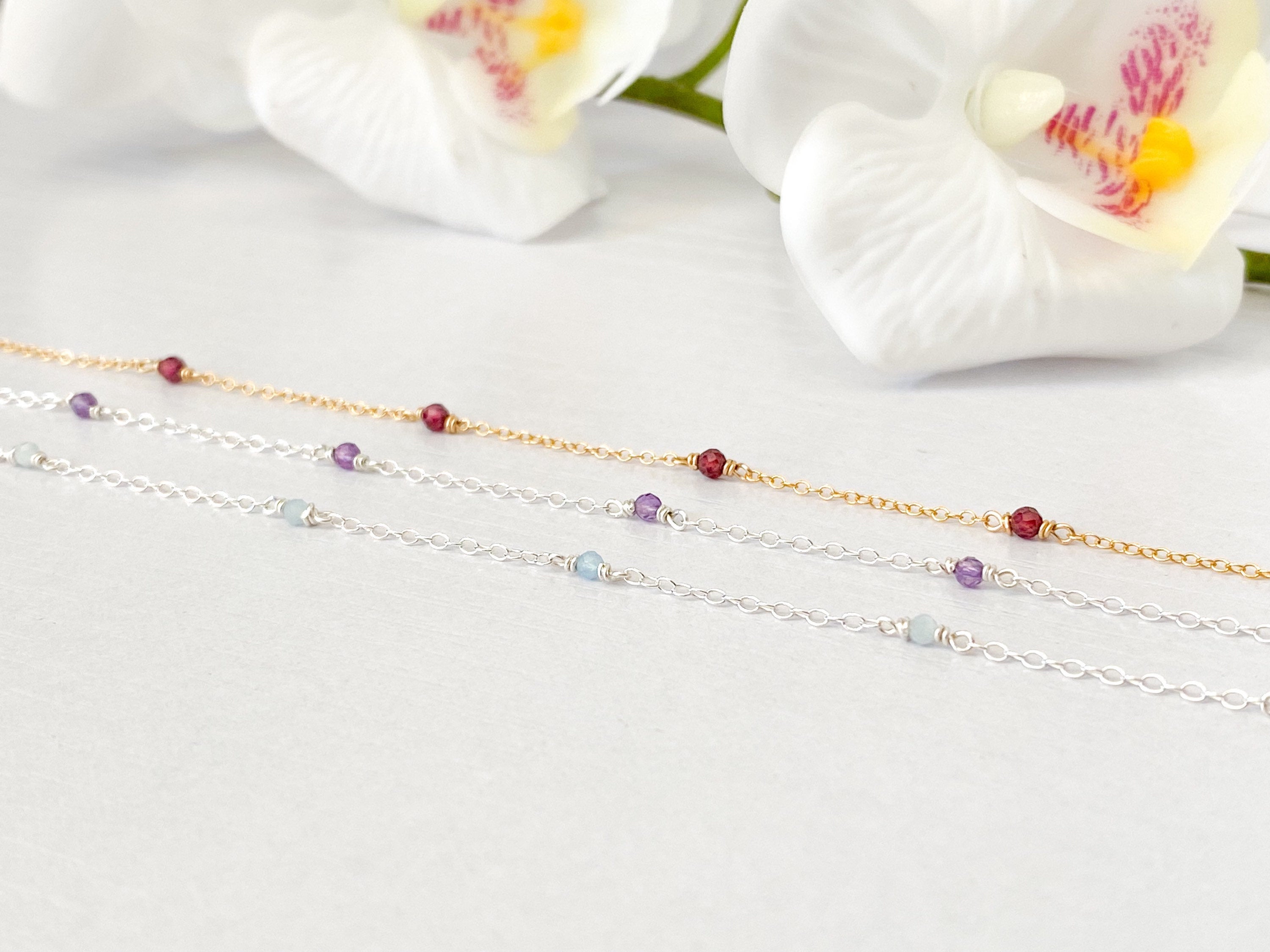 Birthstone Station Bracelet