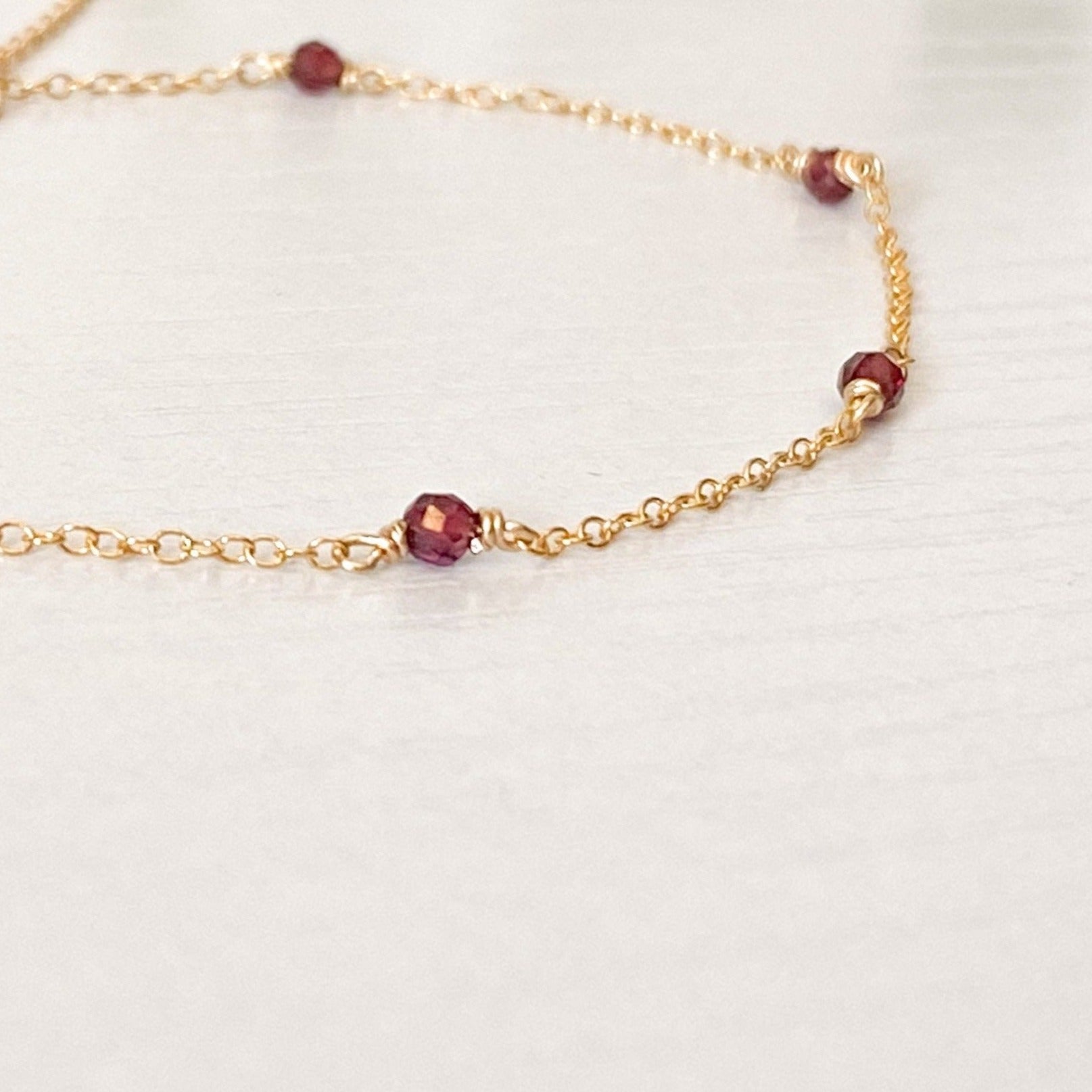 Garnet Station Bracelet – Sopharia Jewellery