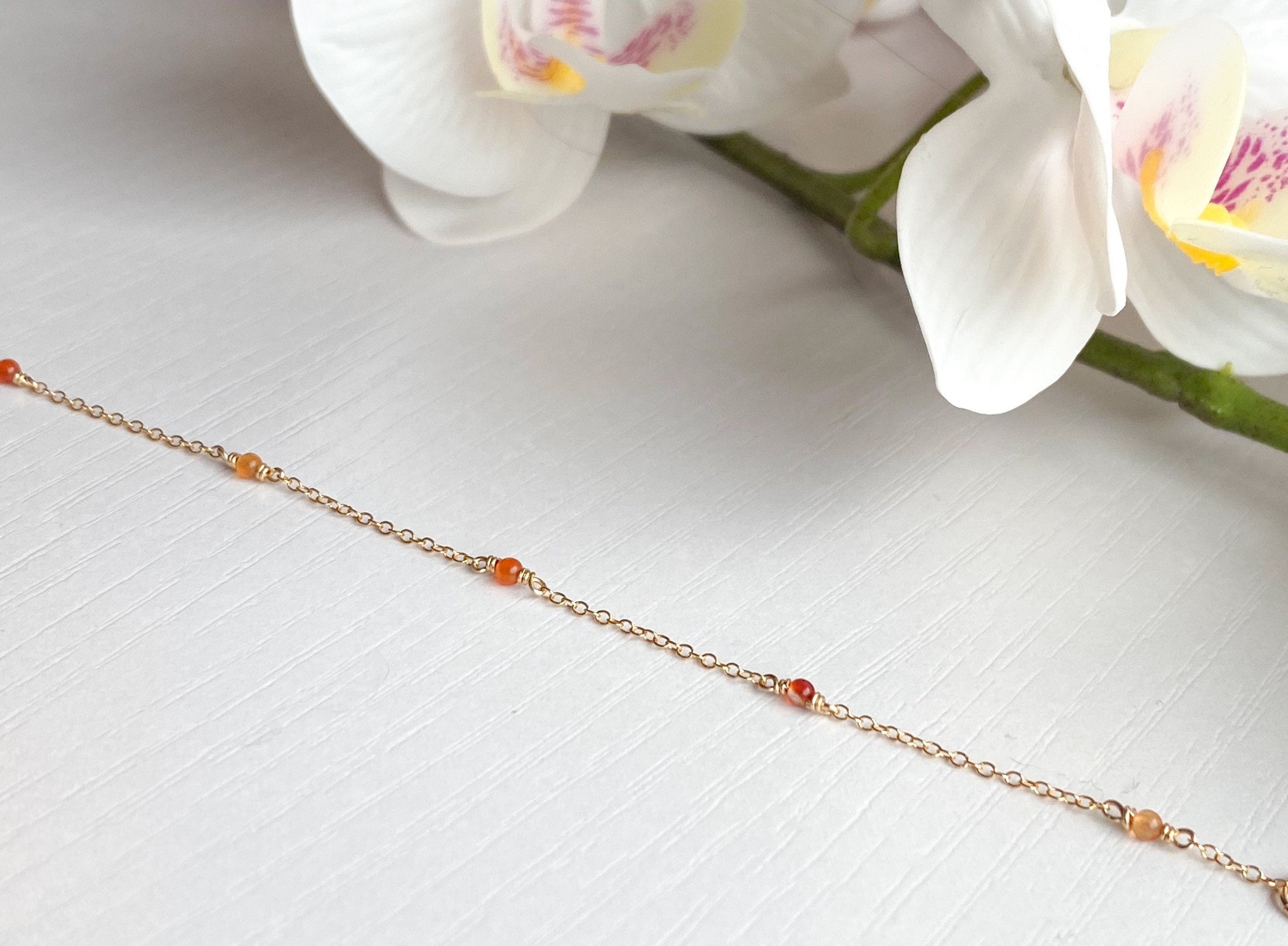 Carnelian Station Bracelet