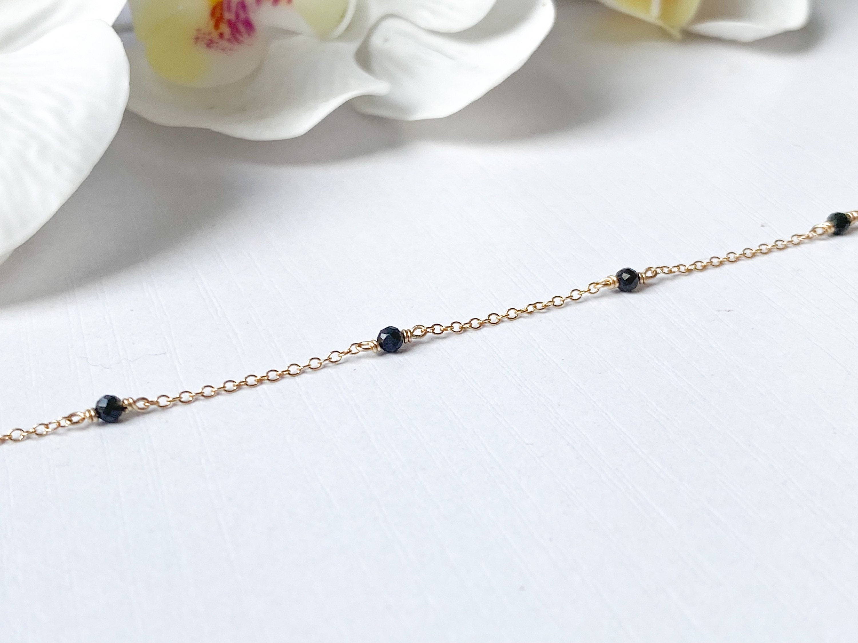 Black Tourmaline Station Bracelet